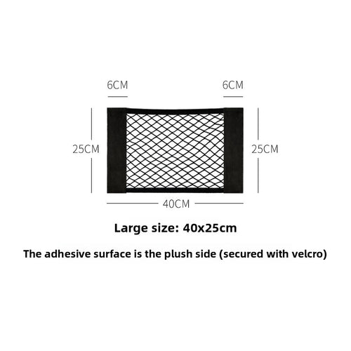 Car Trunk Storage Net Bag with Velcro