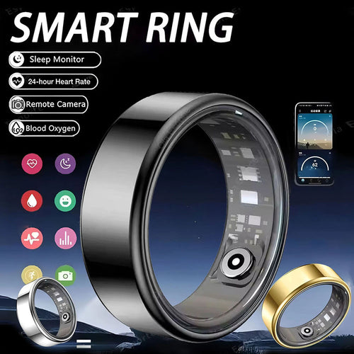 Smart Fitness Ring with Heart Rate Blood Oxygen Tracking
