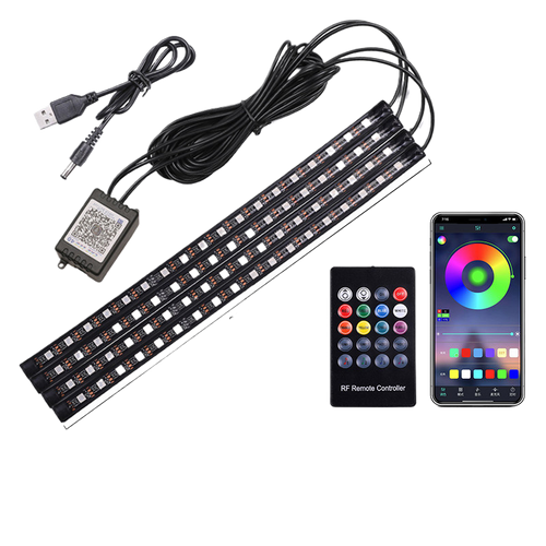 USB Car Interior Ambient Lighting with Music Sync