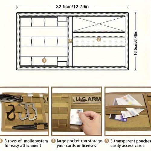 tactical car sun visor storage bag