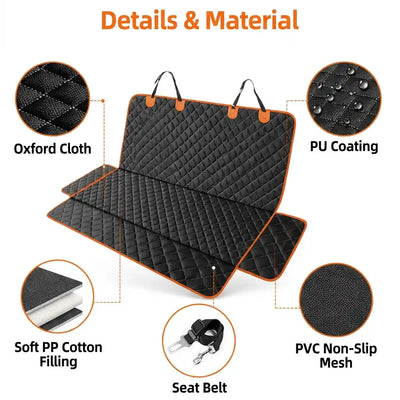 WaterShield Pet Car Seat Cover - detail view