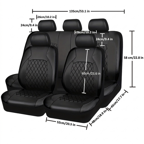 LuxeStitch Car Seat Cover Set