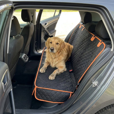 Premium lifestyle view of the WaterShield Pet Car Seat Cover in use