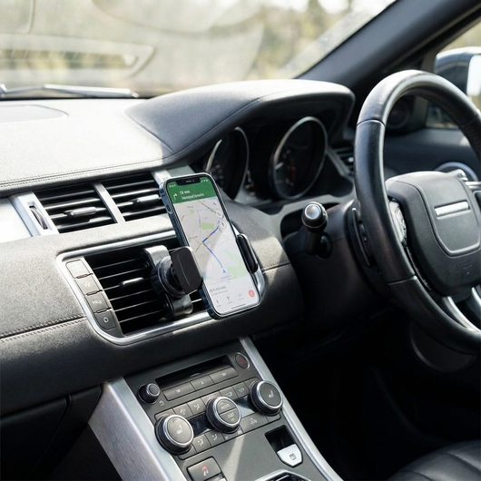 MagGrip magnetic phone mount holding a phone on a car dashboard